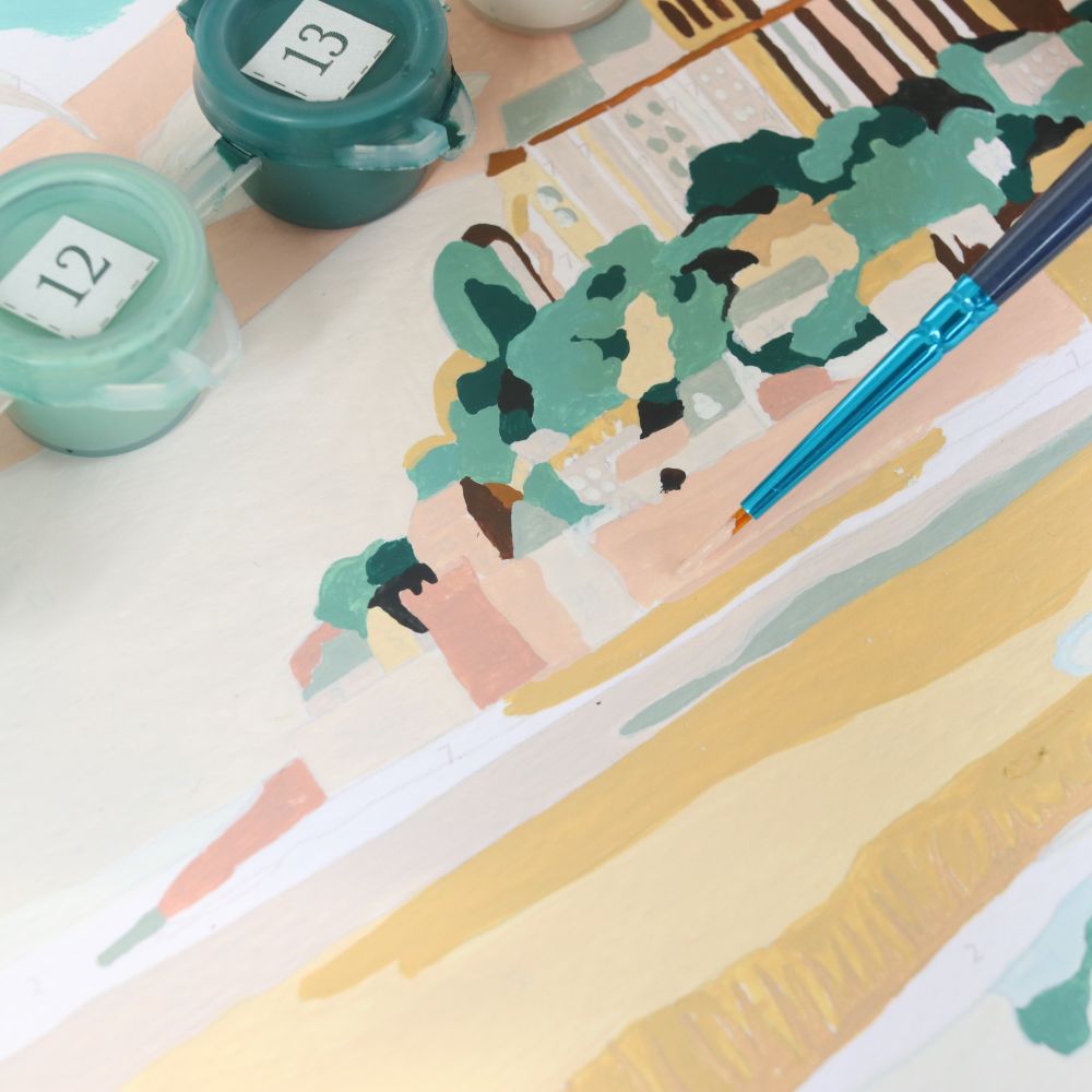 LA PETITE ÉPICERIE Peinture par numéros Mont saint-michel Multicolore