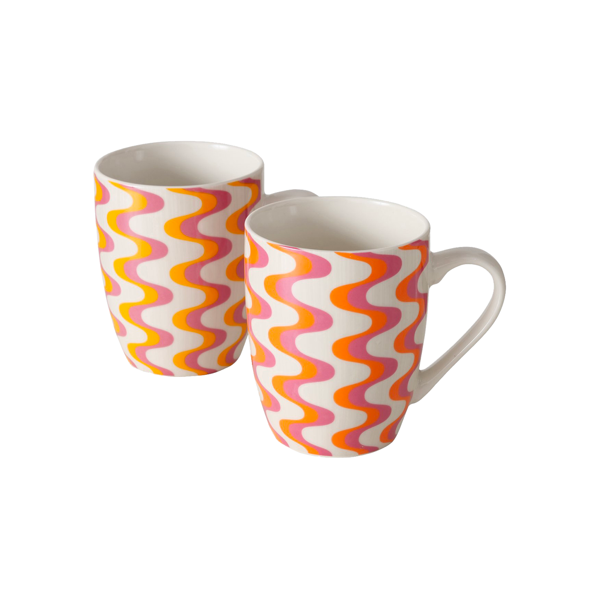 Mug Groovy Blanc, orange, violet 350ML