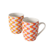 Mug Groovy Blanc, orange, violet 350ML