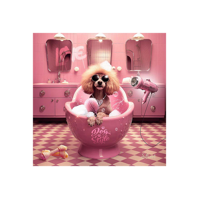 Tableau Binet dog style Noir