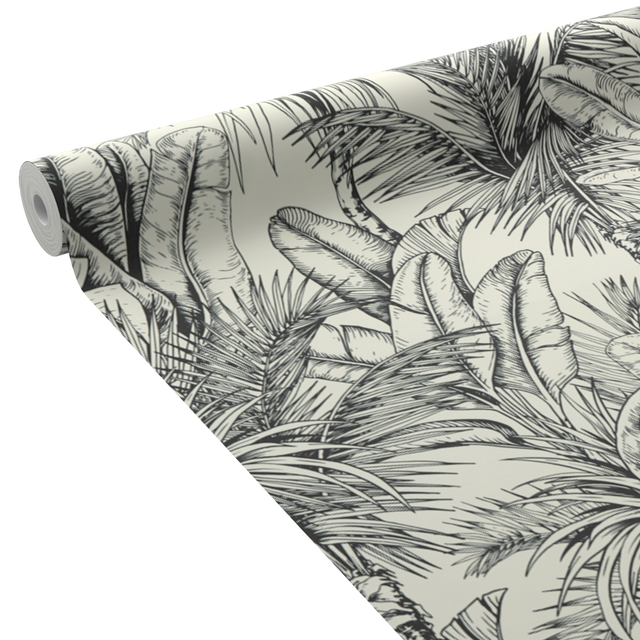 Papier peint intissé WARD coloris blanc et noir