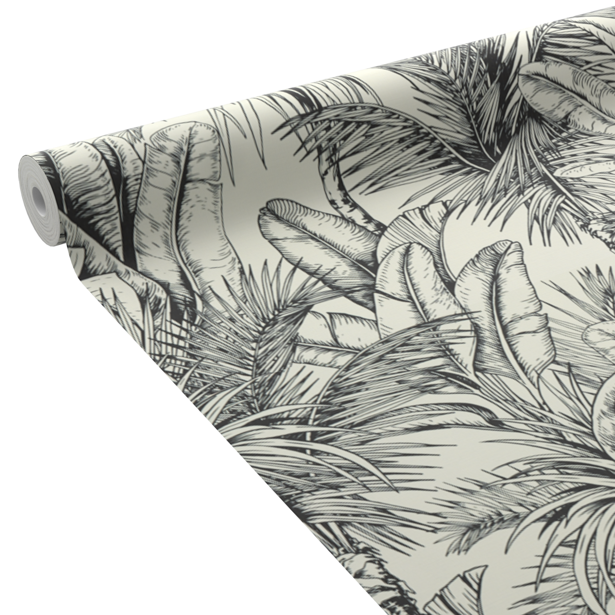 Papier peint intissé Ward Blanc et noir