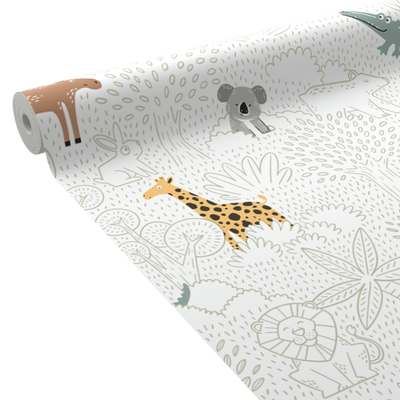 4MURS Papier peint intissé Around the world Multicolore