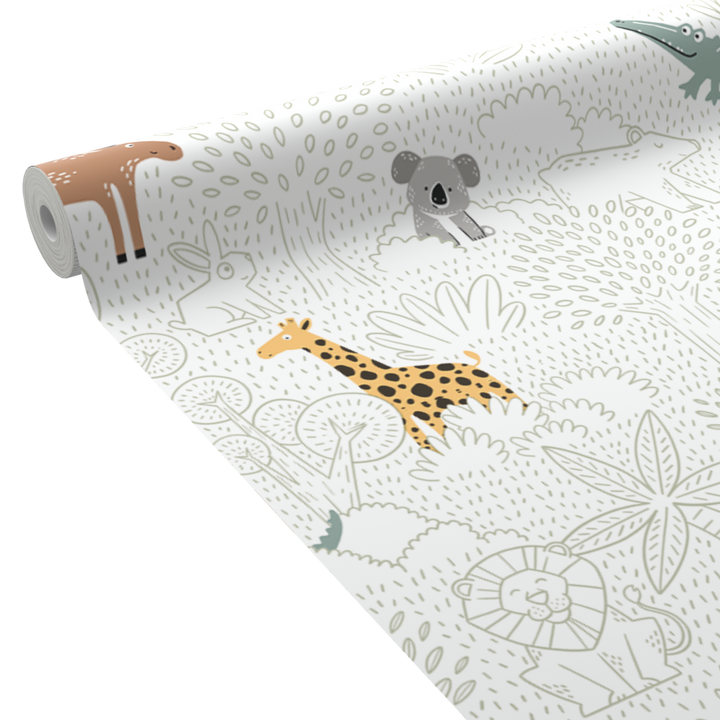 4MURS Papier peint intissé Around the world Multicolore