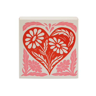 ARCHIVIST Allumettes Botanical heart matchbox Rose, rouge