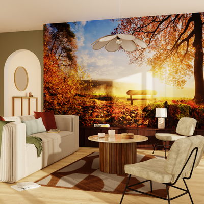 Papier peint panoramique XL Autumn Été indien Satiné