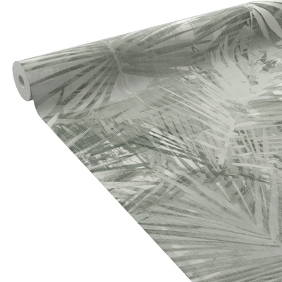 4MURS Papier peint vinyle Yucca Vert de gris Trame