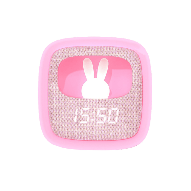 Mobility on Board Réveil MOB BILLY CLOCK VEILLEUSE LAPIN rose hauteur 12 cm
