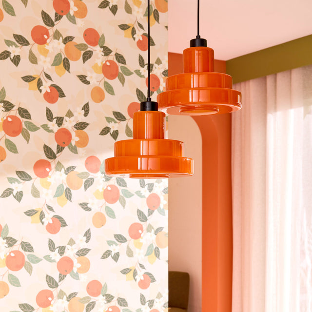 Suspension FOZA coloris orange 20 x 27,5 cm