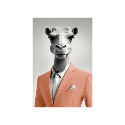 Tableau en verre Chameau humain Gris