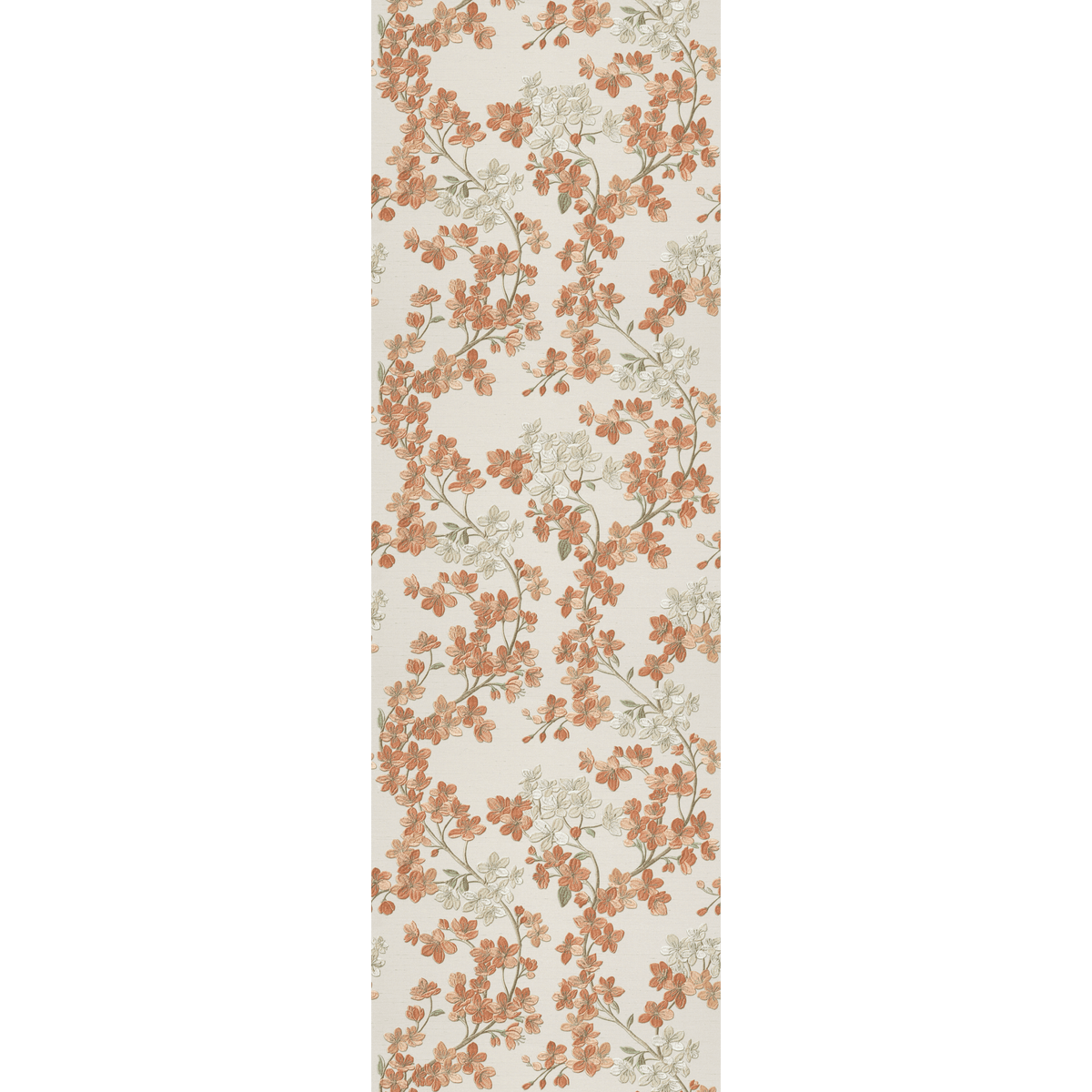 Papier peint intissé Lysia Beige et rose orangé