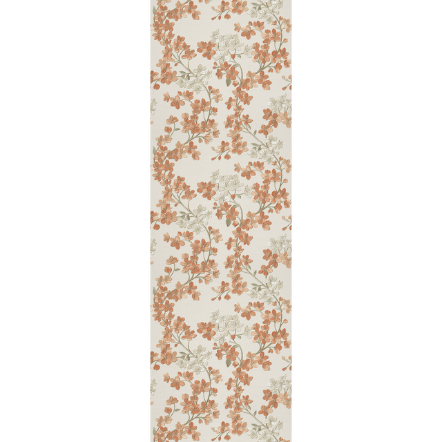 Papier peint intissé LYSIA coloris beige et rose orangé