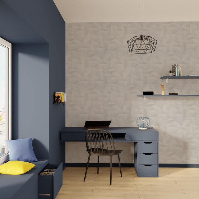 Papier peint intissé ZAKARY coloris blanc