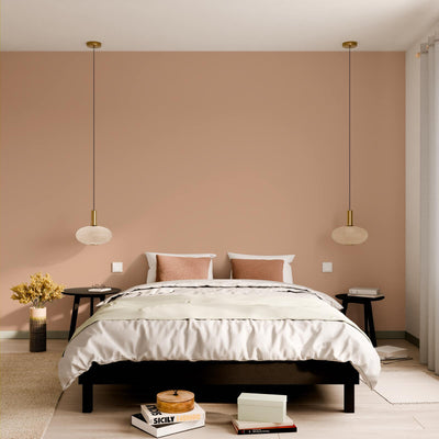 4MURS Papier peint intissé Opal Pêche Lisse