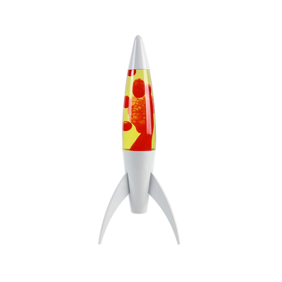 I-TOTAL Lampe à lave Fusée Blanc