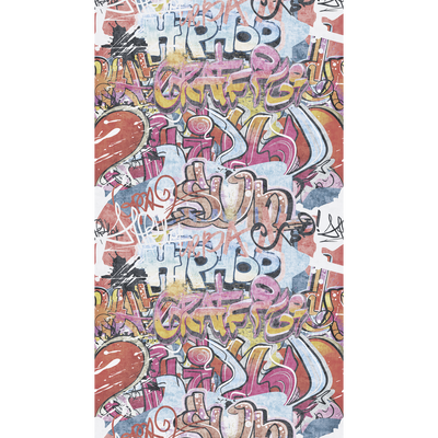 Papier peint panoramique L Hip hop Multicolore Satiné