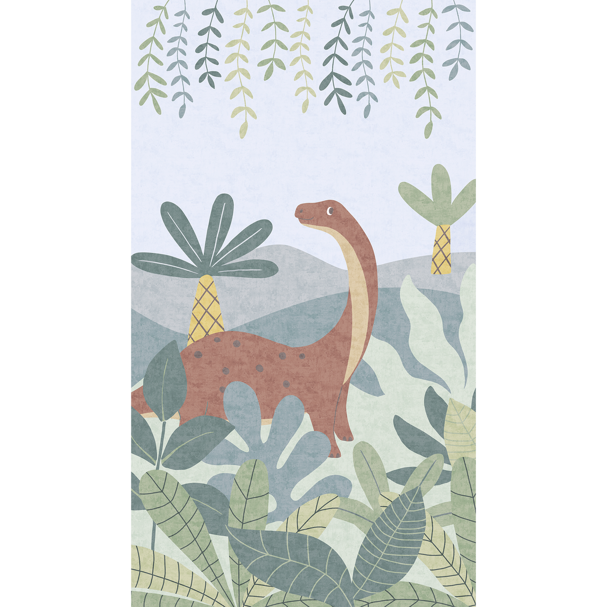 Papier peint panoramique L Dinolo Multicolore Satiné