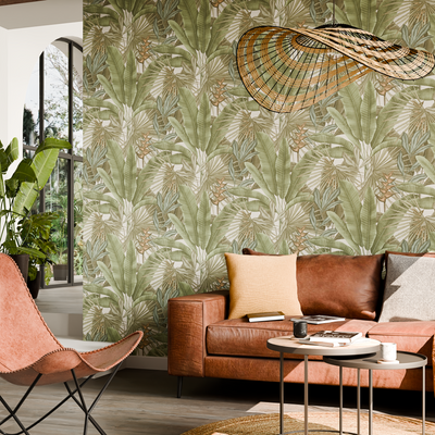 Papier peint intissé pré-encollé Maribo Vert forêt