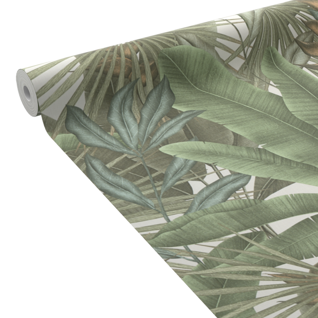 Papier peint intissé pré-encollé MARIBO coloris vert foret