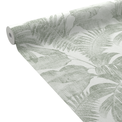 Papier peint intissé pré-encollé Elyma Vert grisé