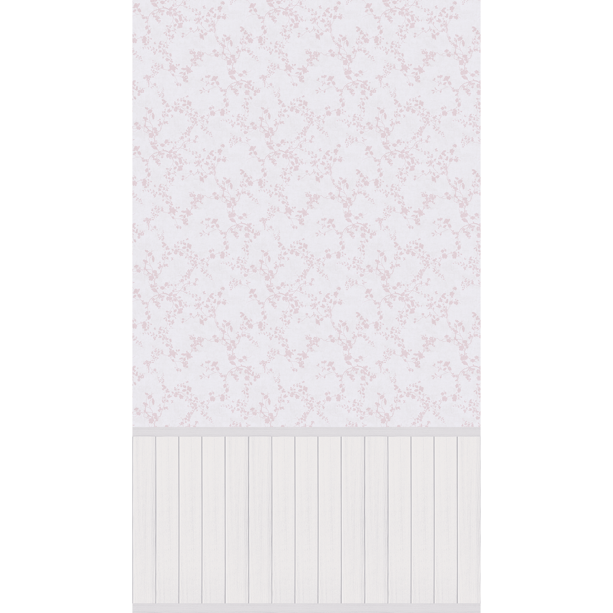 Papier peint panoramique L Rosaly Rose poudré Satiné