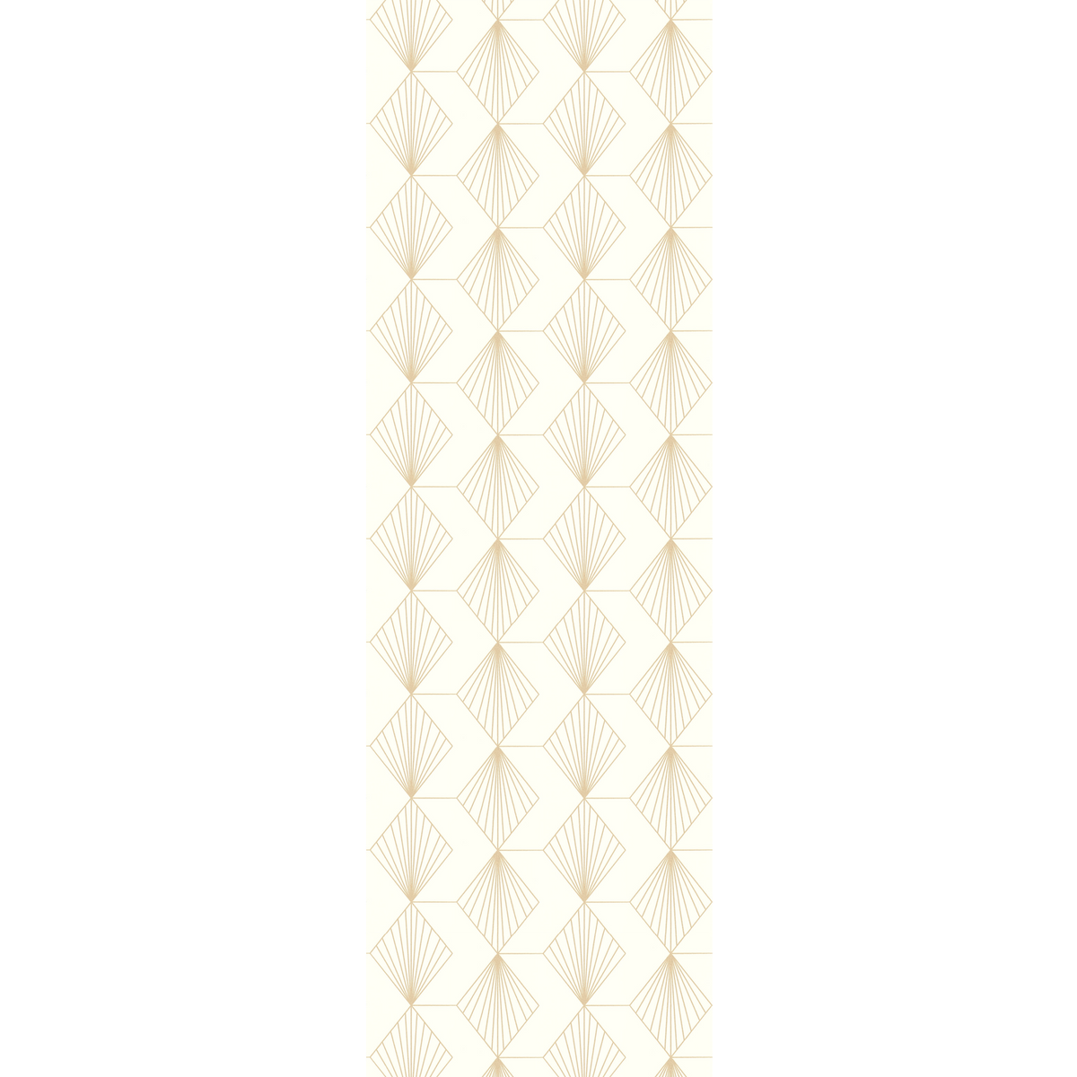 Papier peint intissé pré-encollé Oriane Blanc et doré