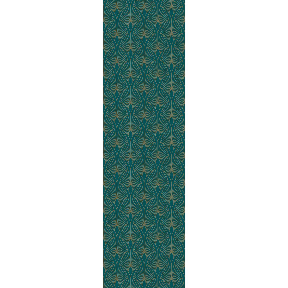 Papier peint intissé pré-encollé Norah Bleu paon et doré