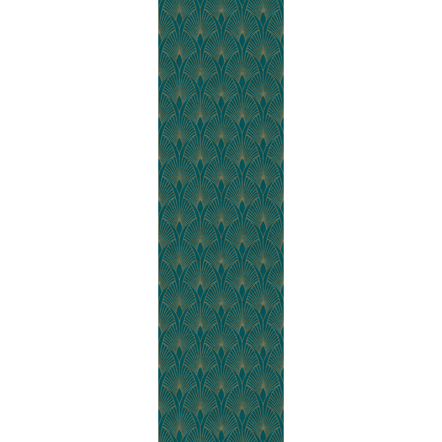 Papier peint intissé pré-encollé NORAH bleu paon et doré