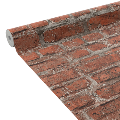 Papier peint intissé pré-encollé Baltimore Rouge brique