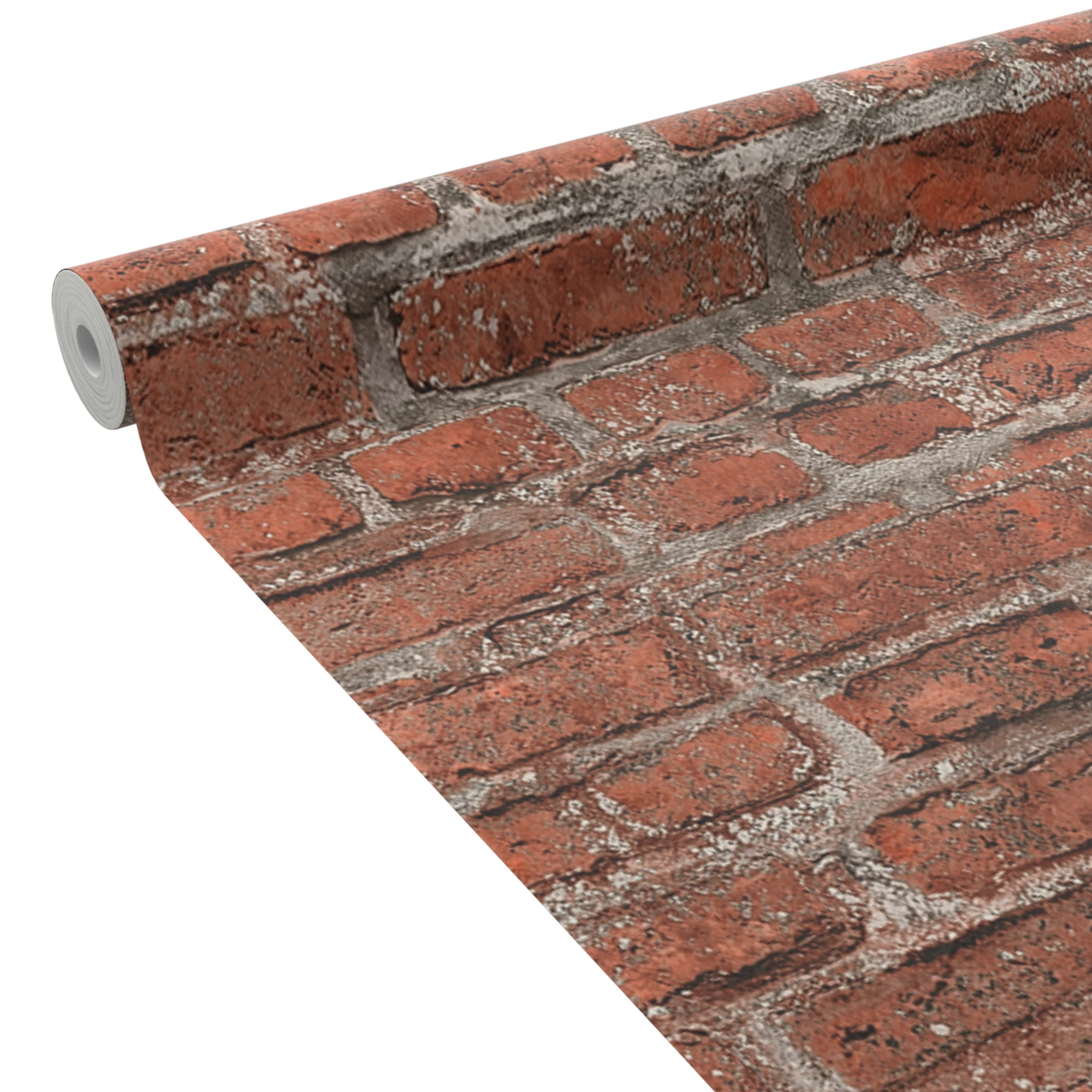 Papier peint intissé pré-encollé Baltimore Rouge brique