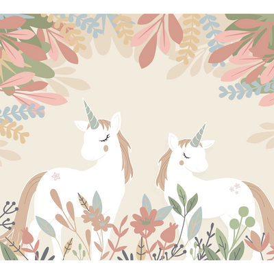 4MURS Papier peint panoramique XL Lollycorn Rose poudré Mat