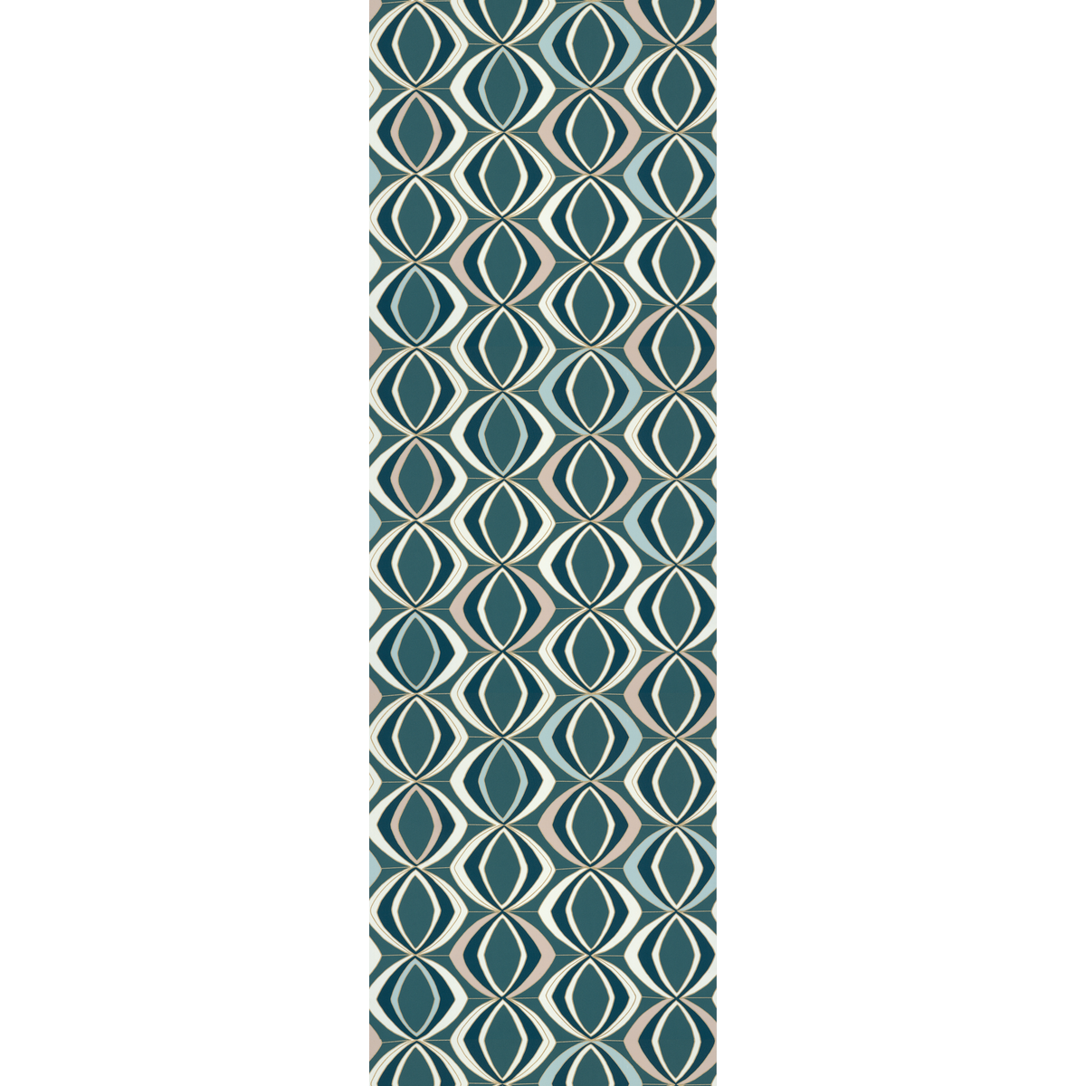 Papier peint intissé Judith Bleu paon et doré