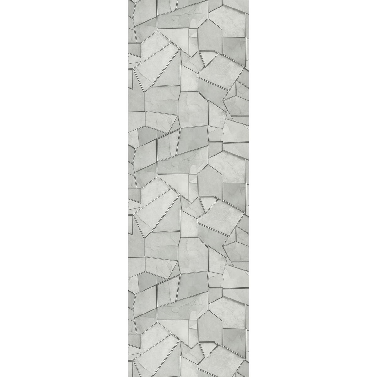 ELLE DECORATION Papier peint intissé Dwen Blanc et argenté