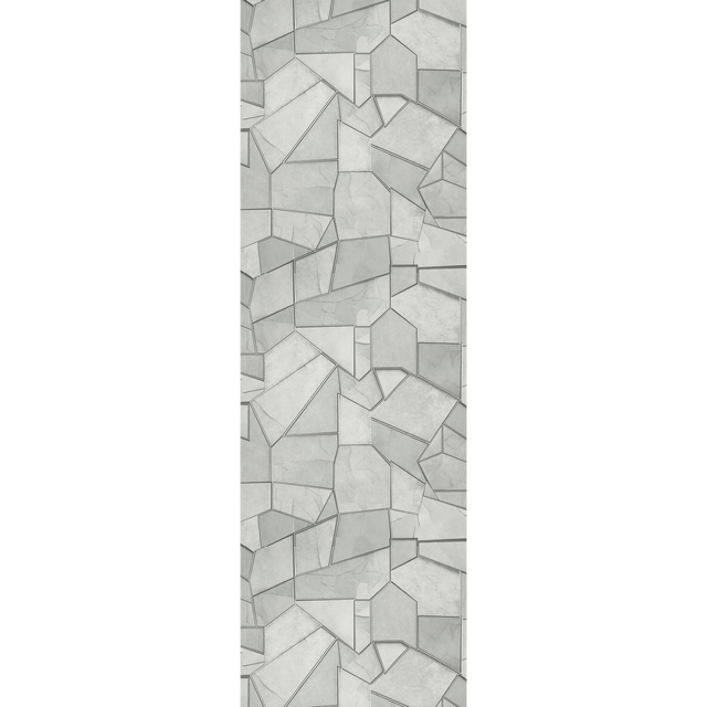 ELLE DECORATION Papier peint intissé DWEN blanc et argenté