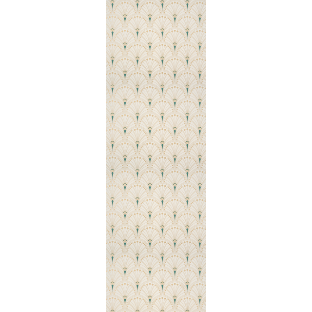 Papier peint intissé ASSIAH coloris blanc et doré