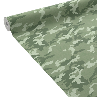 Papier peint intissé Military Vert camouflage
