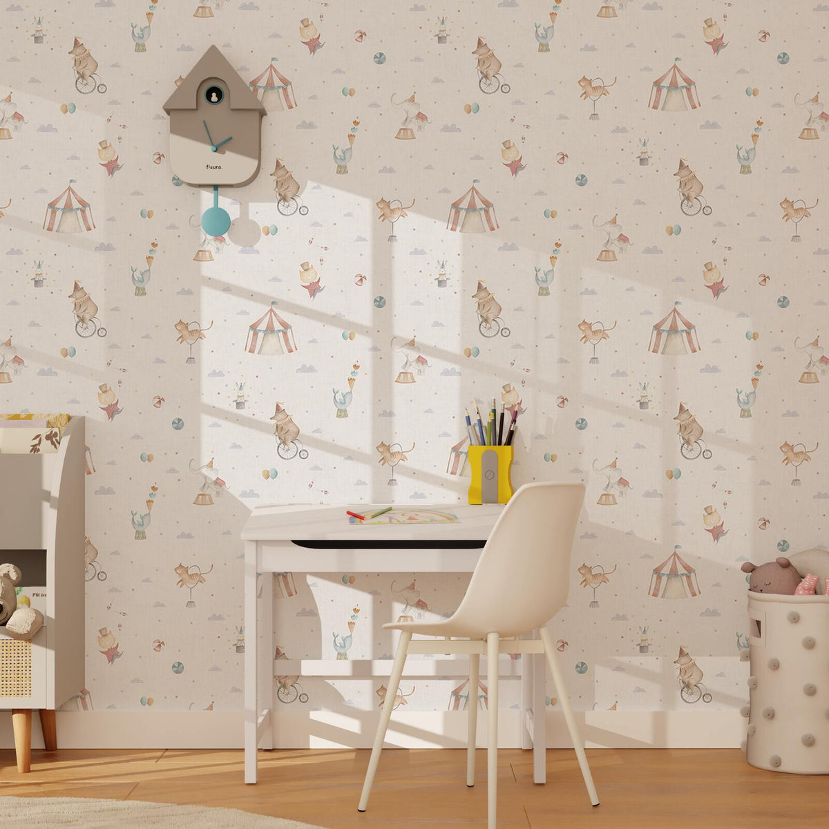 Papier peint intissé Circus Multicolore