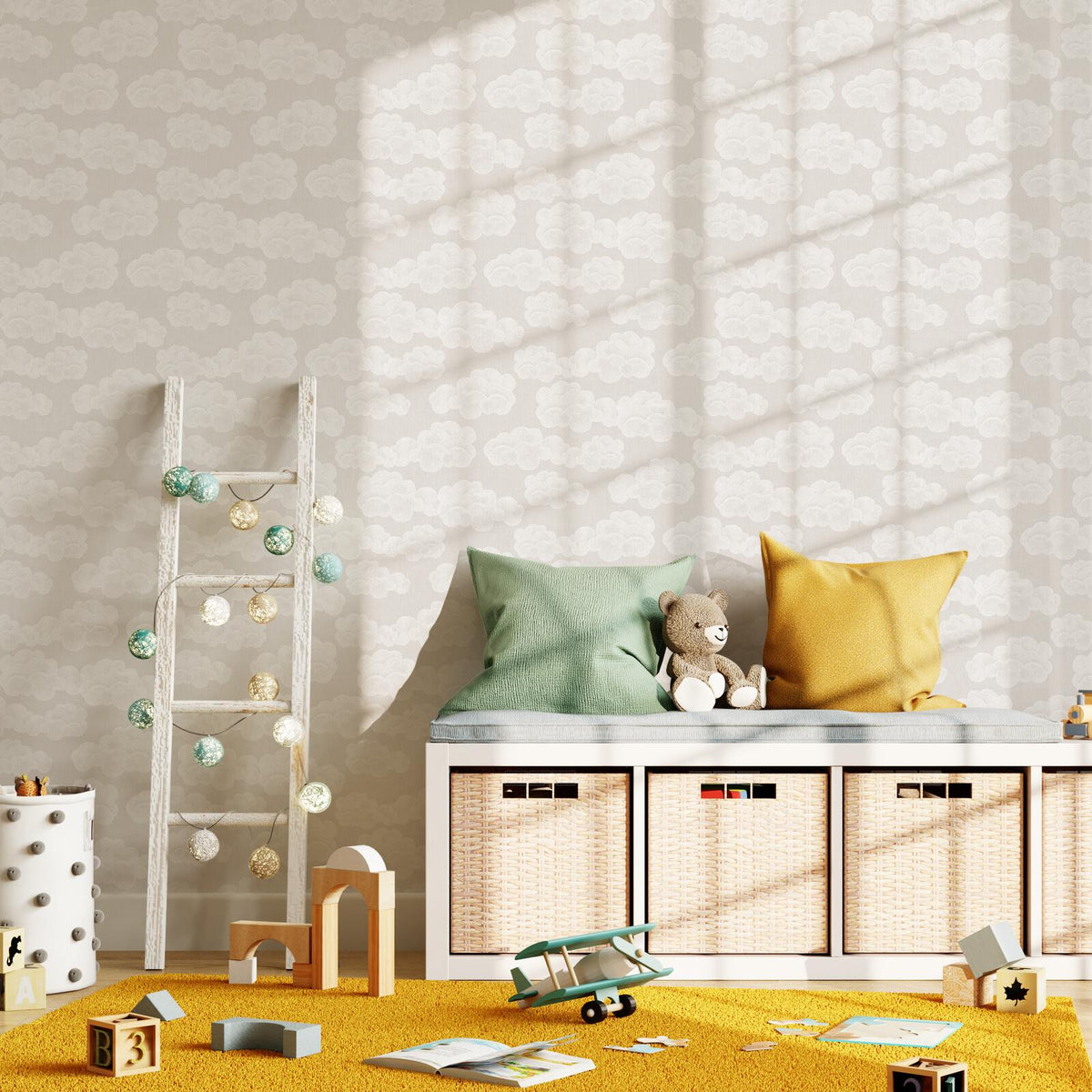 Papier peint intissé Nuvole Rose pastel