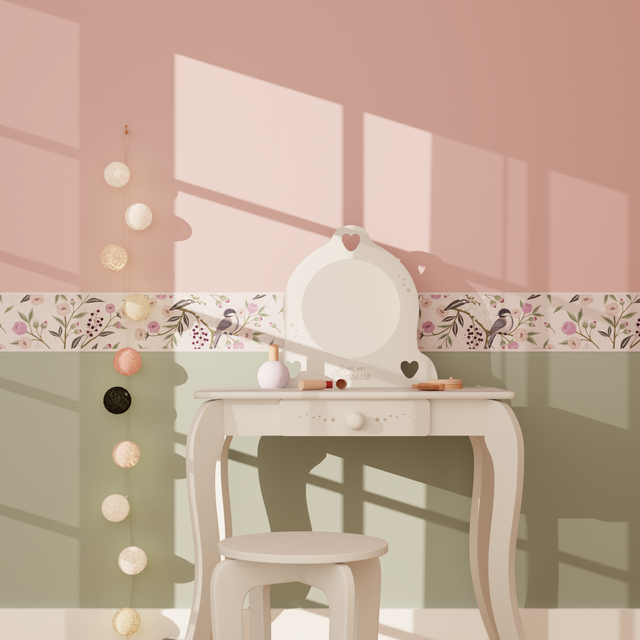 Frise intissée ROSELIA coloris rose ballerine