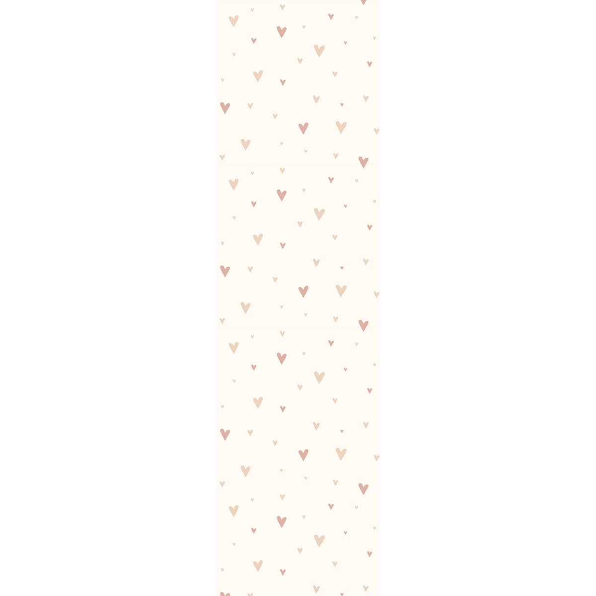 4MURS Papier peint intissé Hearts Vieux rose et beige rosé