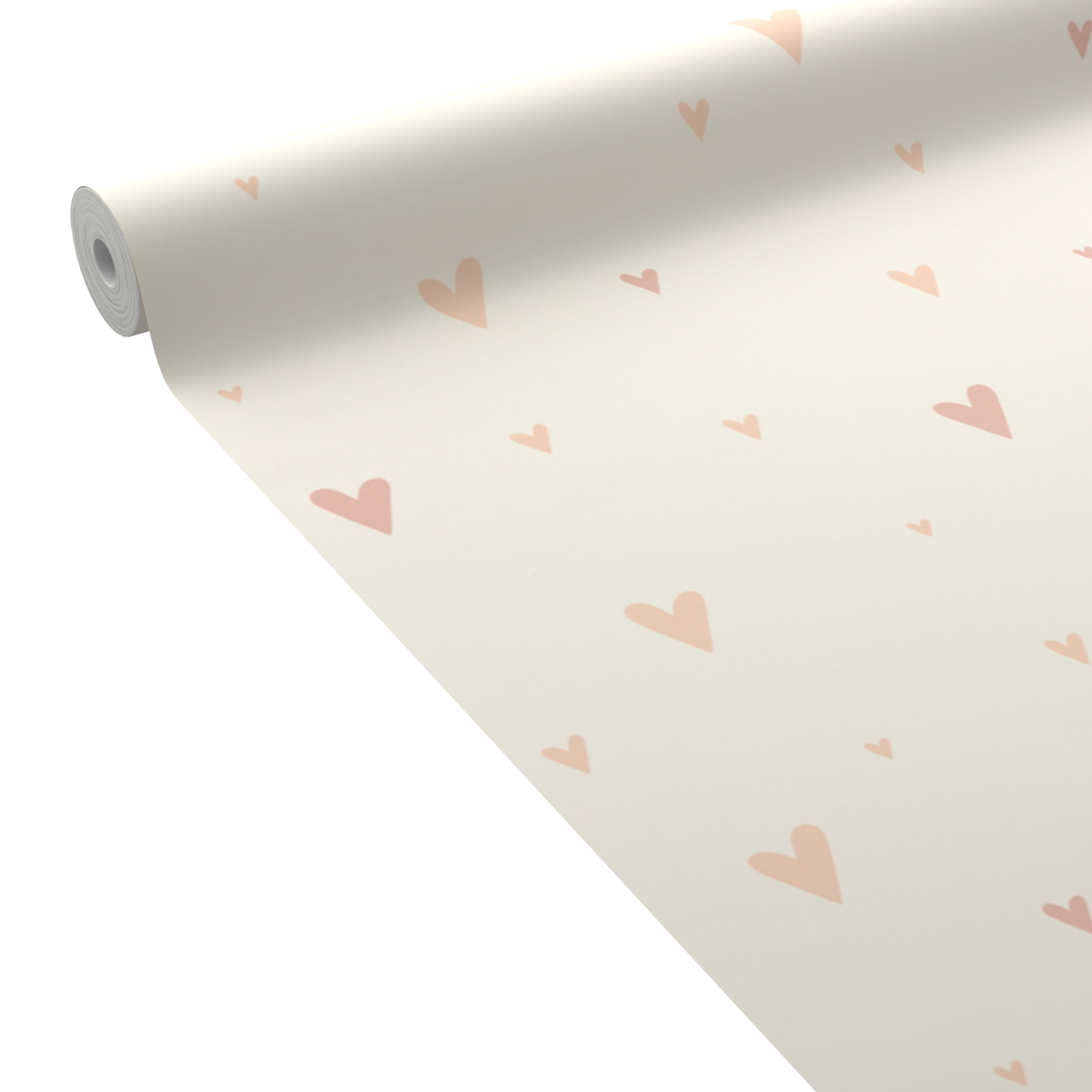4MURS Papier peint intissé Hearts Vieux rose et beige rosé