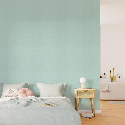 4MURS Papier peint intissé Ravenne Bleu glacier Crépi grésé