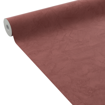 4MURS Papier peint intissé Ravenne Rouge grenat Crépi grésé