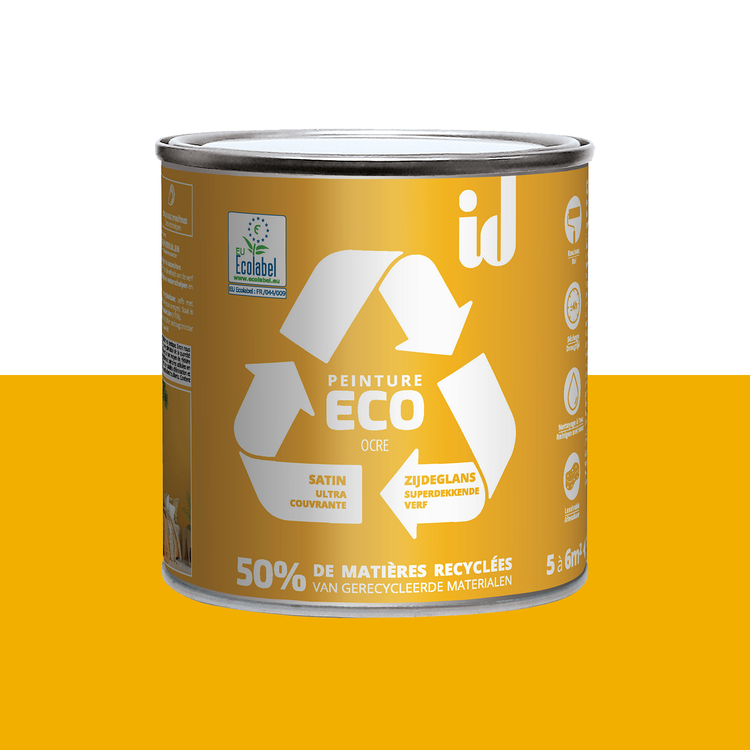ECO ID Peinture Eco Ocre Satiné 0,5L