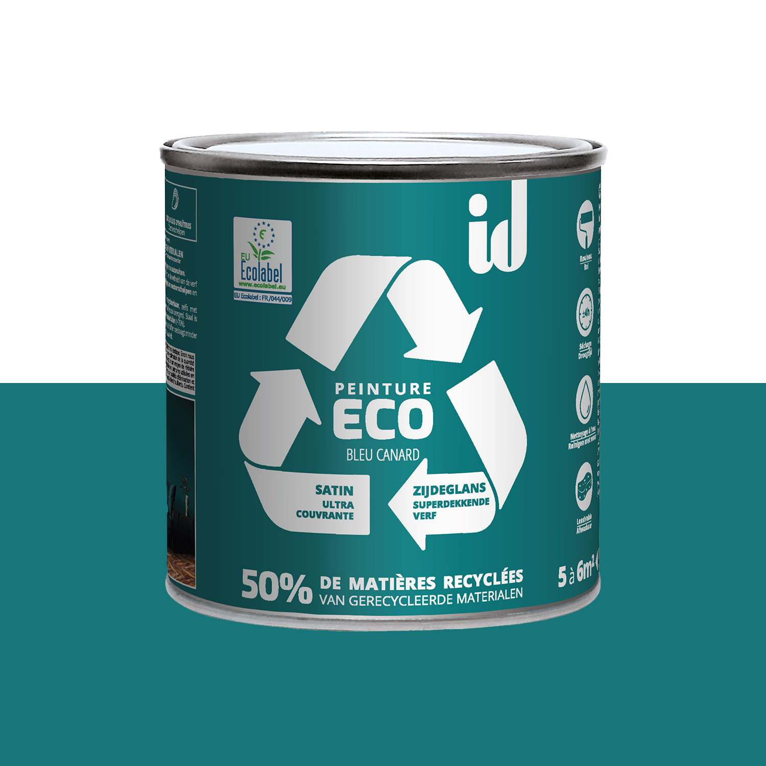 ECO ID Peinture Eco Bleu canard Satiné 0,5L