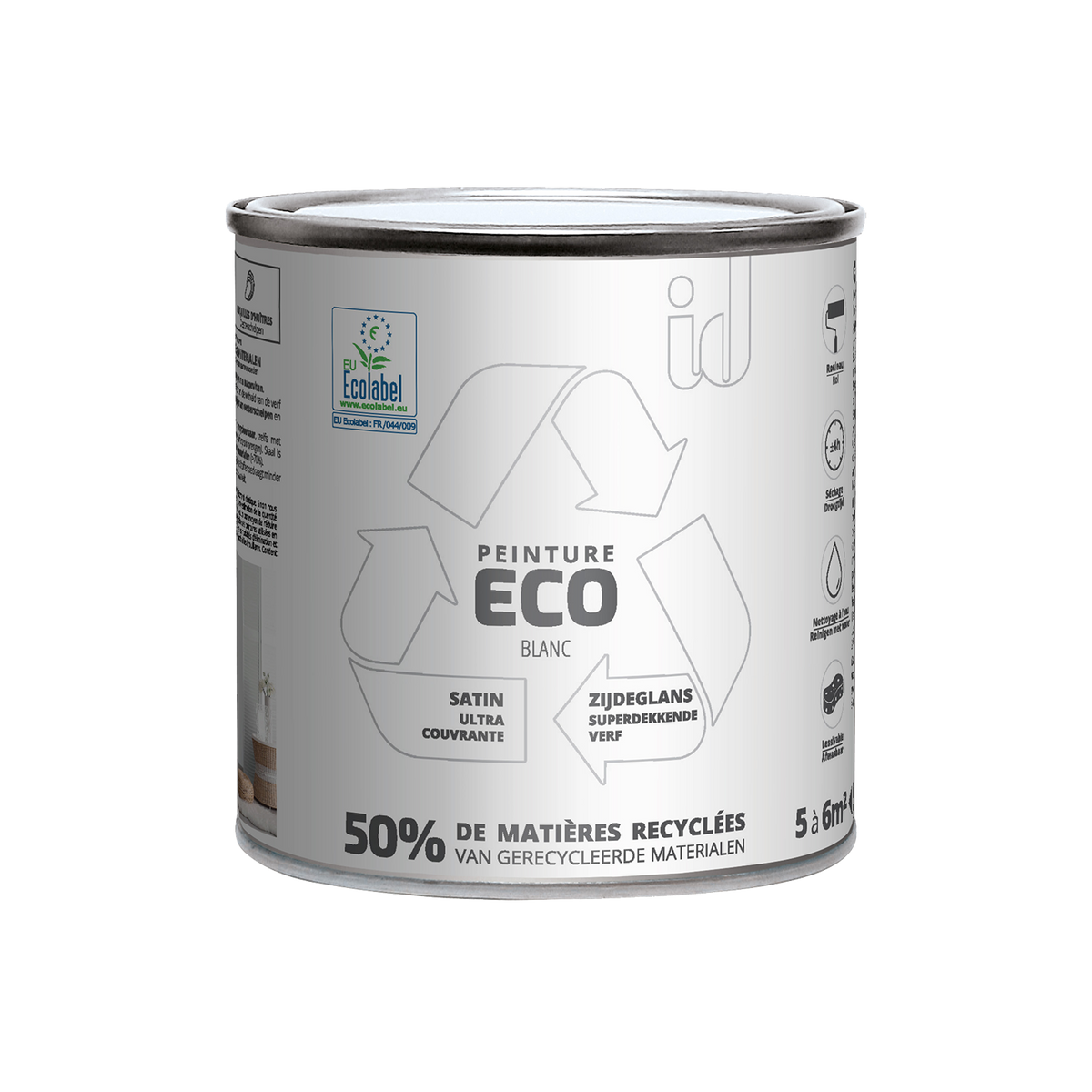 ECO ID Peinture Eco Blanc Satiné 0,5L