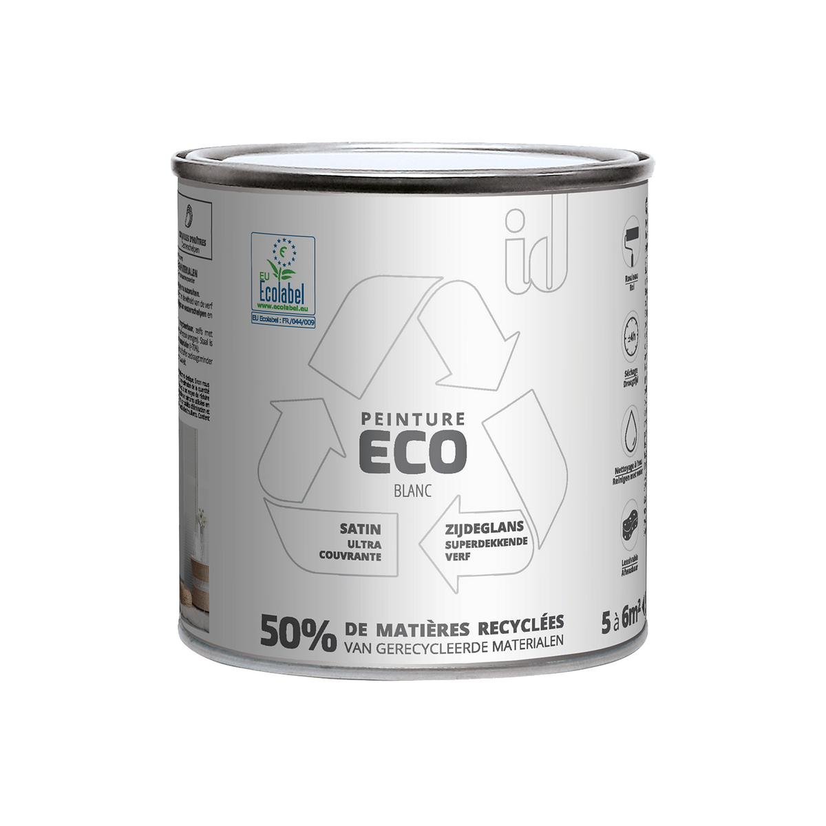 ECO ID Peinture Eco Blanc Satiné 0,5L