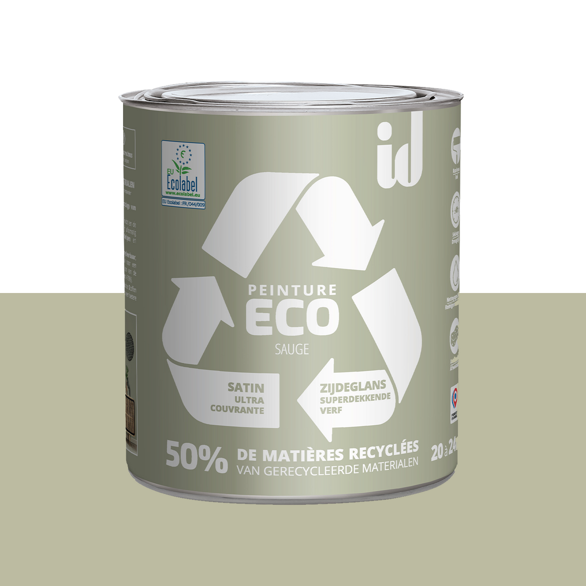 ECO ID Peinture Eco Sauge Satiné 2L