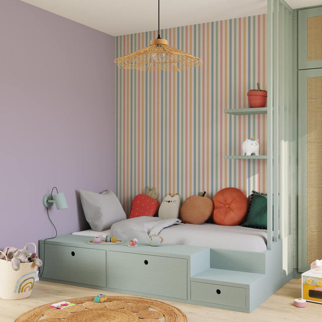 4MURS Papier peint intissé COLOR STRIPE coloris multicolore