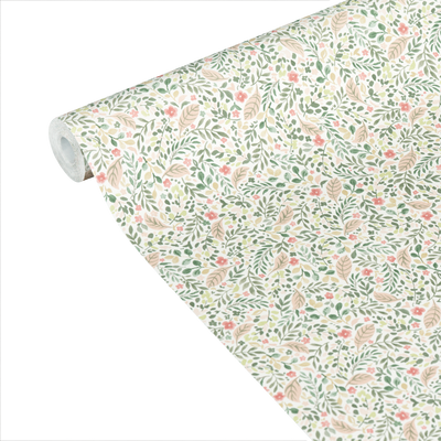 Papier peint intissé Naomi Vert et rose